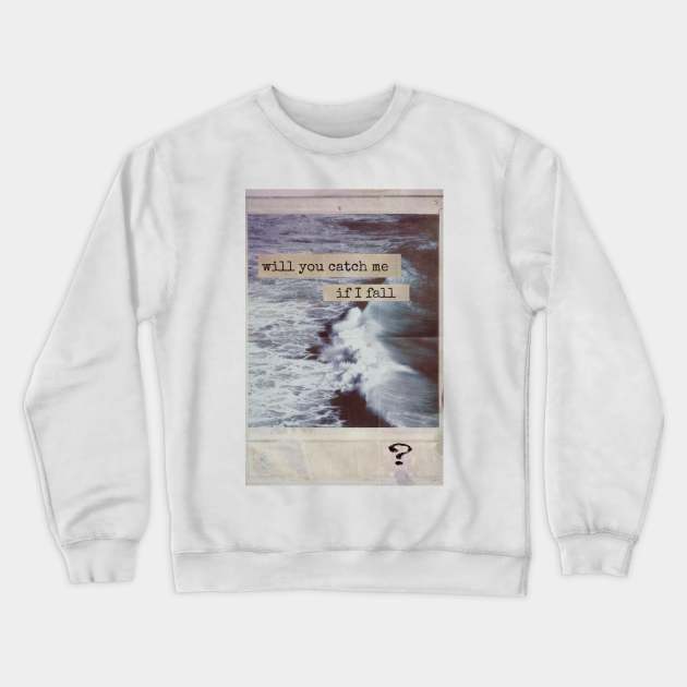 Sea ocean picture quotes quote typing machine vintage retro aesthetic books lover bookworm biblichore Crewneck Sweatshirt by AGRHouse